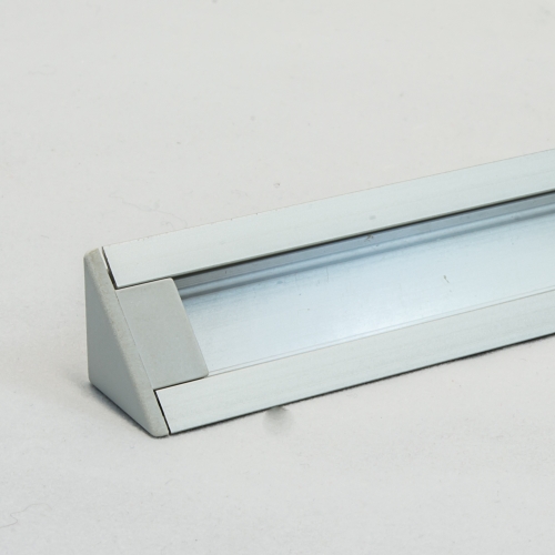 LED Aluminium Eckprofil Set TRIO 10mm (2m) eloxiert inkl. Blende (klar/transparent), inkl. 2 Endkappen für LED-Streifen/indirekte Beleuchtung