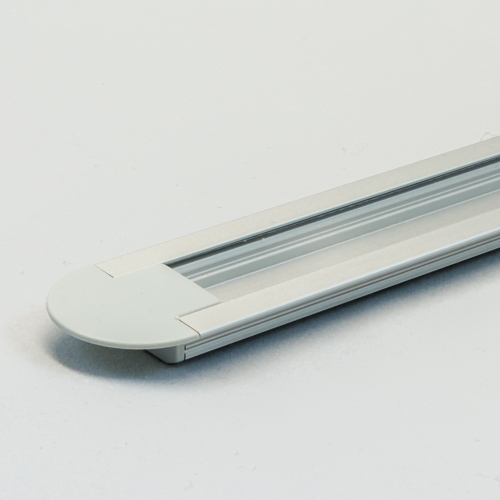 LED Aluminium Einbauprofil Set GROOVE 10mm (2m), eloxiert inkl. Blende (klar/transparent), Befestigungsclips und Endkappen für LED-Streifen/indirekte Beleuchtung