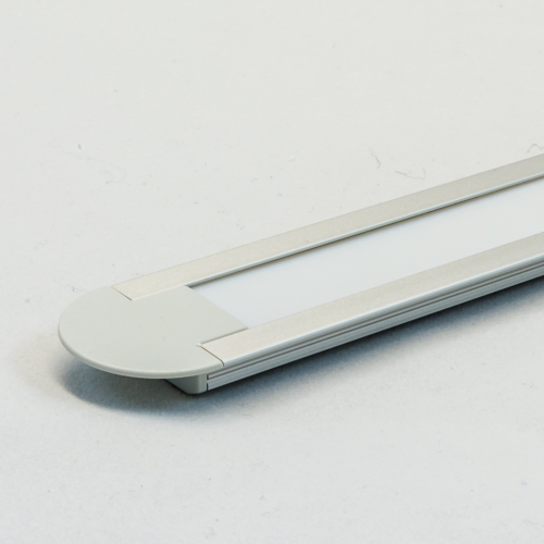 LED Aluminium Einbauprofil Set GROOVE 10mm (2m), eloxiert inkl. Blende (weiß), Befestigungsclips und Endkappen für LED-Streifen/indirekte Beleuchtung