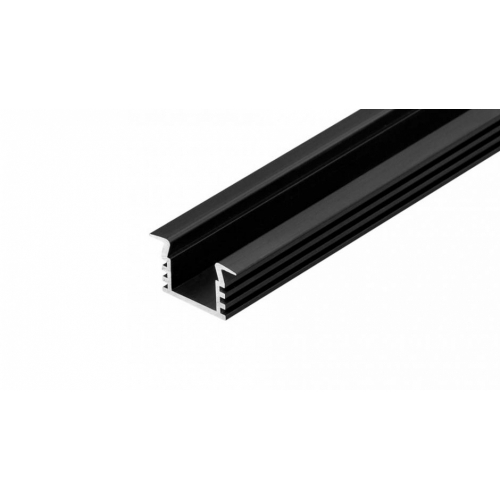 LED Einbauprofil PDS-F-11 2m, schwarz (black)
