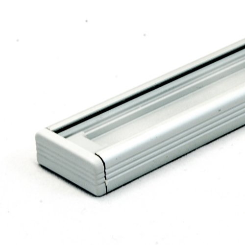 LED Aluminium Anbauprofil Set SURFACE 10mm (2m), eloxiert inkl. Blende (klar/transparent), Befestigungsclips und Endkappen für LED-Streifen/indirekte Beleuchtung