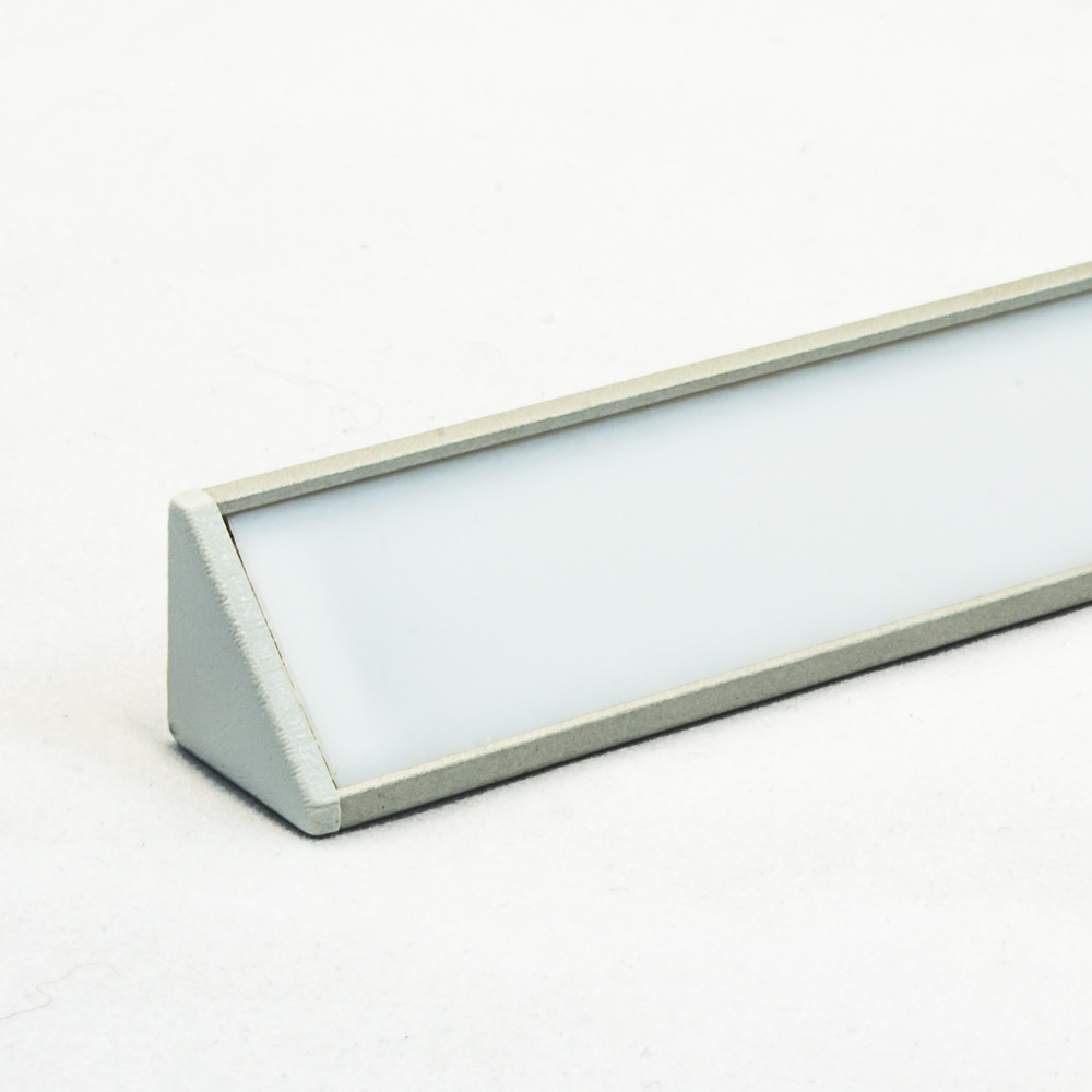 2m eloxiert inkl LEDsikon® LED Alu Eckprofil Set CABI 12mm Blende weiß 