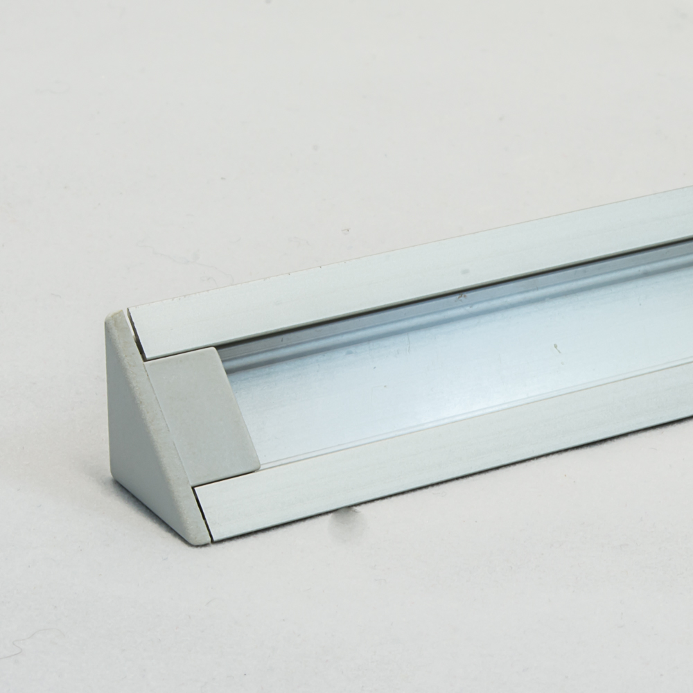 eloxiert Blende weiß 2m LEDsikon® LED Profil Eckprofil Set TRIO 10mm 