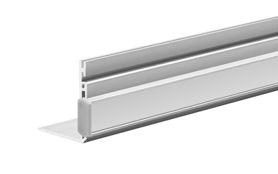 1m Alu-Leiste "FLAT" Aluminium-Profil eloxiert Abdeckung für LED Streifen 
