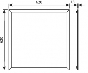 LED Panel S-620 AW-40W-dw tageslichtweiß, set, BASIC