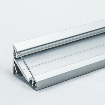 LED Aluminium Eckprofil Set CORNER 14mm 2m eloxiert inkl. Blende (klar/transparent), Befestigungsclips und Endkappen für LED-Streifen/indirekte Beleuchtung