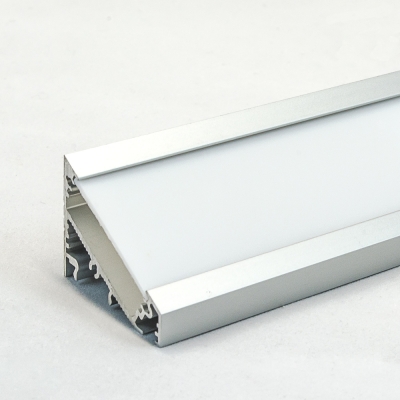 LED Aluminium Eckprofil Set CORNER 27mm (2m) eloxiert inkl. Blende (weiß), Befestigungsclips und Endkappen für LED-Streifen/indirekte Beleuchtung