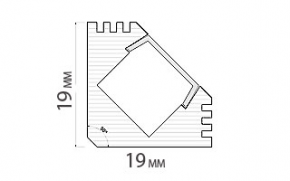 LED Eckprofil PDS45-11-2m, eloxiert