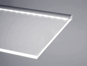 LED Glasprofil MIKRO-10-1000, 1m, eloxiert für Glaskantenbeleuchtung
